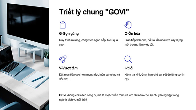 Bộ triết lý chung GOVI - Kim chỉ nam cho sự chuyên nghiệp trong ngành dịch vụ nội thất