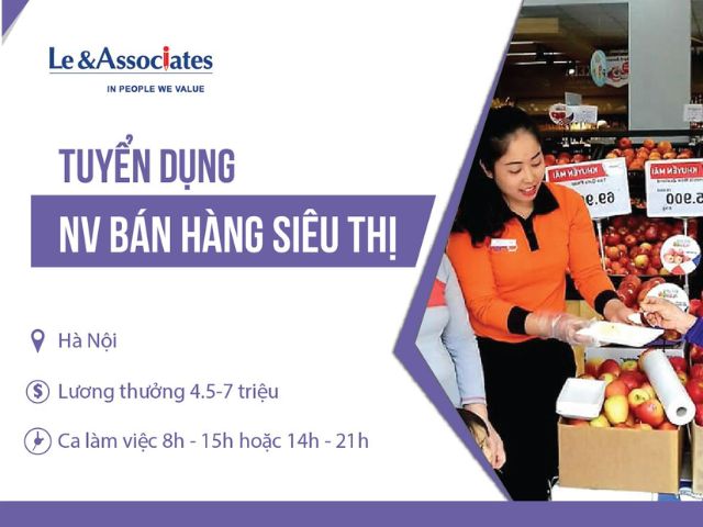 Mẫu tuyển dụng nhân viên bán hàng siêu thị